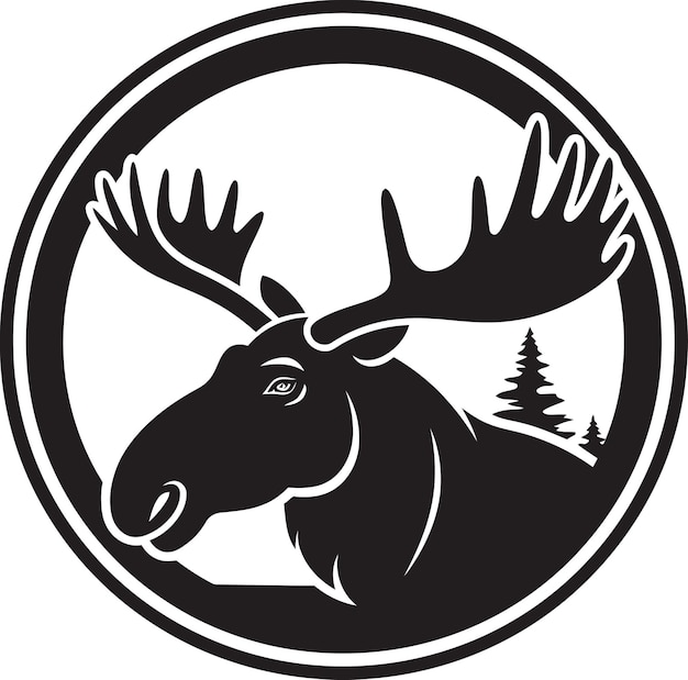 Vector moose majesty with timeless appeal regal moose logo in vector art