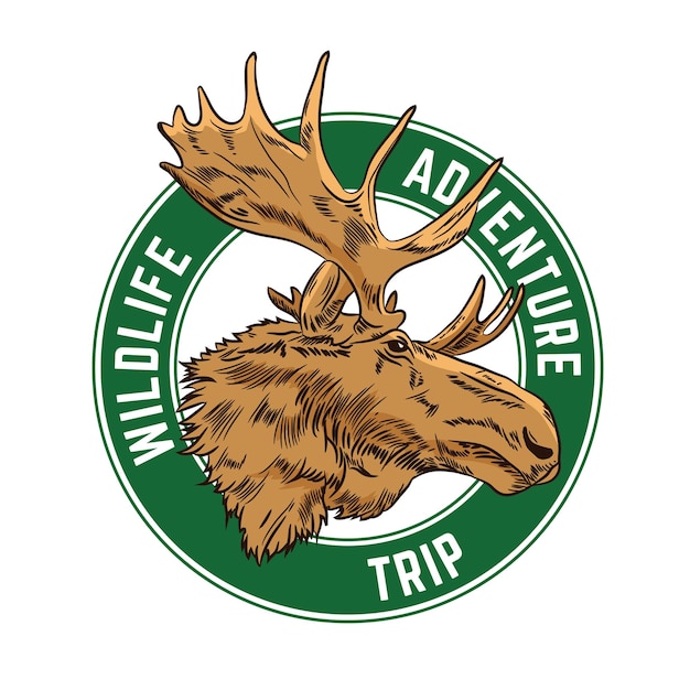 Moose rack logo design