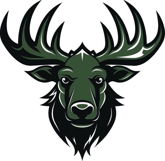 Moose symbol with sleek lines moose silhouette for timeless branding