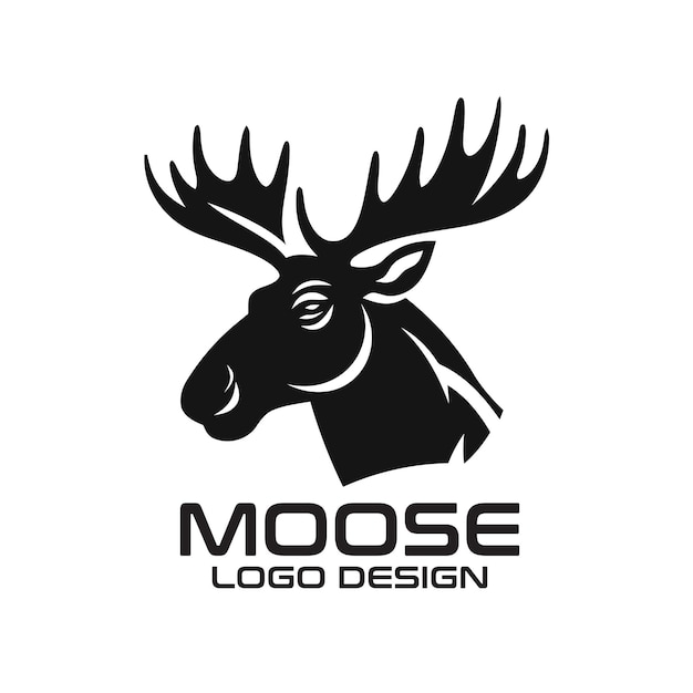 Vector moose vector logo design