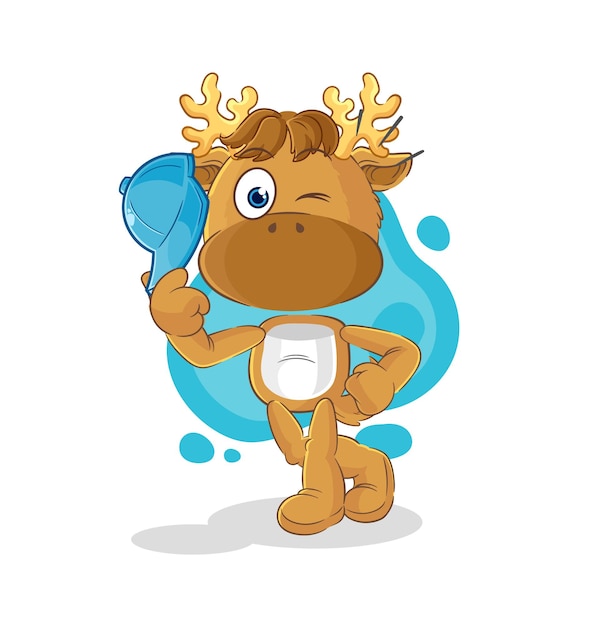 Moose young boy character cartoon