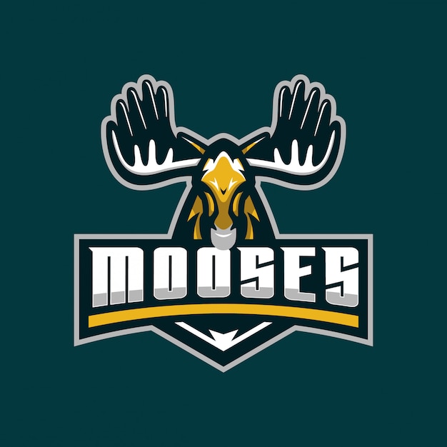 Mooses mascot logo template