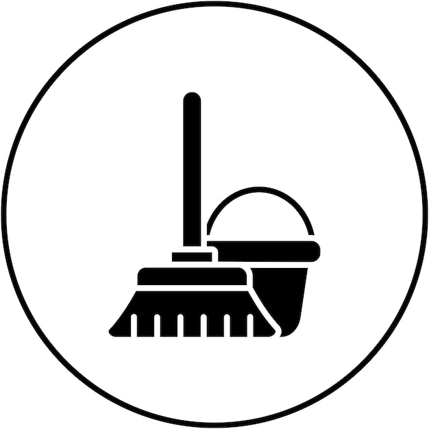 モップアイコンのベクトル画像はHygiene Routineに使用できます