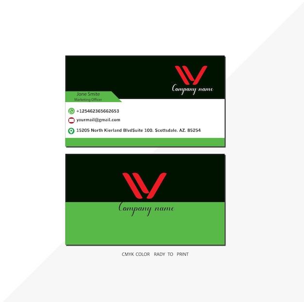 Vector mordan new v card desing