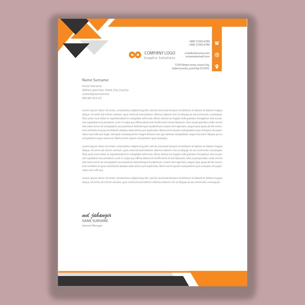 Mordarn creative Letterhead templeat