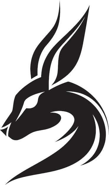 さらにクリエイティブなタイトル ブラック ベクター ウサギ ビジネスのニーズに合わせて多用途に使えるロゴ