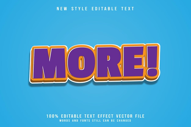 More editable text effect emboss modern style