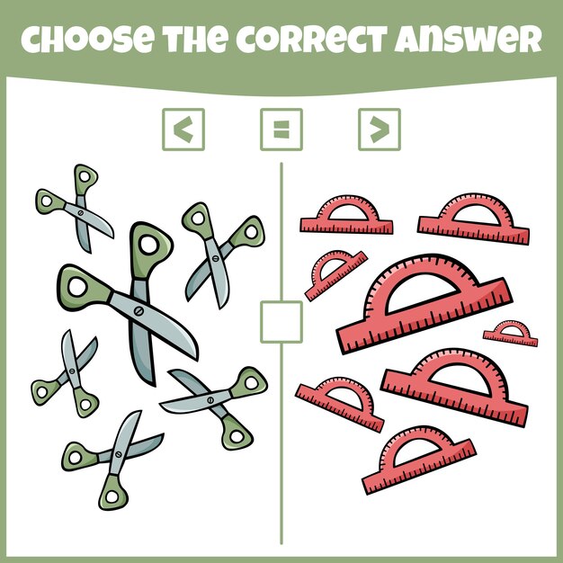 More less or equal Compare the number Counting game