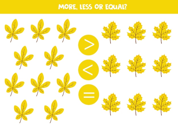 More less equal with cute autumn leaves