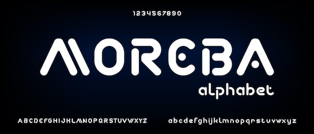 Moreba modern creative alphabet with urban style template