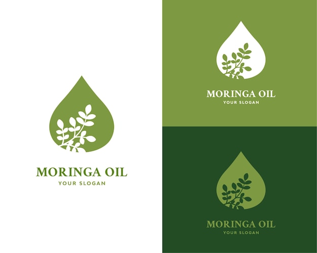 Moringa oil logo design