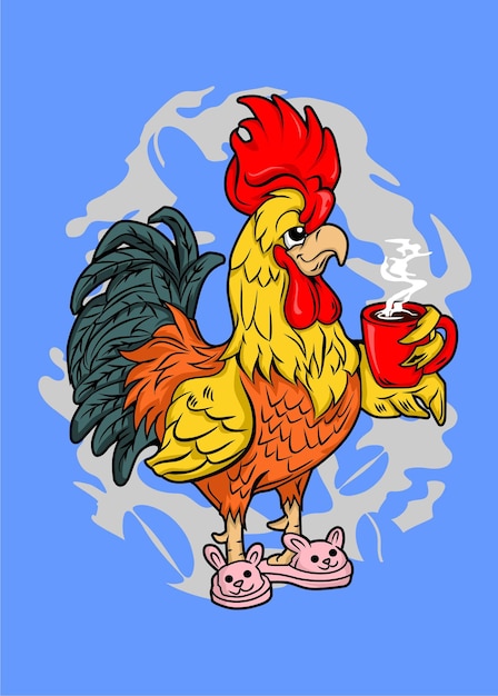 THE MORNING CALL, ROOSTER AND COFFEE