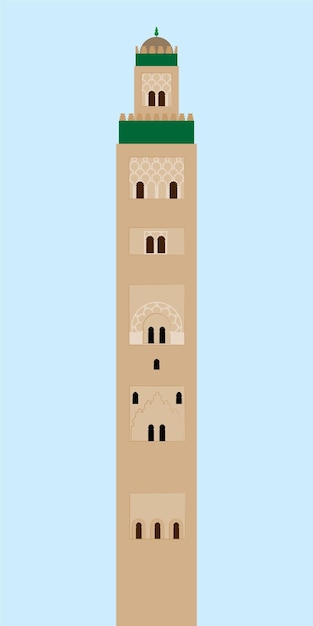 Минарет марокканской мечети Masjid Sawmaa