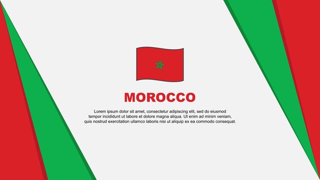 Morocco Flag Abstract Background Design Template Morocco Independence Day Banner Cartoon Vector Illustration Morocco Independence Day