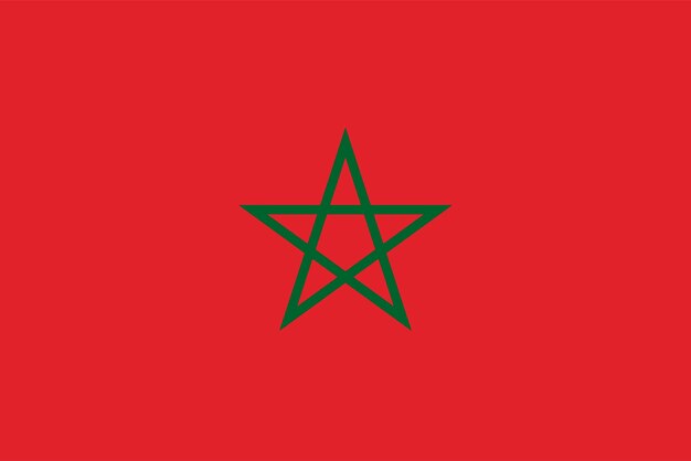 Morocco flag official colors and proportion Vector illustration