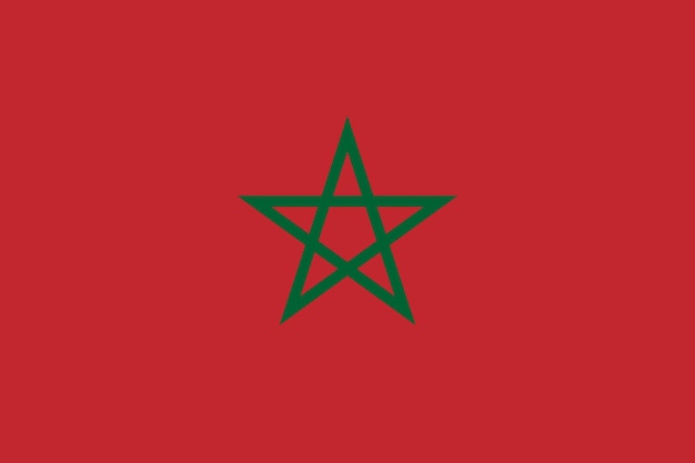 Morocco flag simple illustration for independence day or election