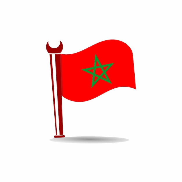 モロッコの旗のベクトルのデザイン
