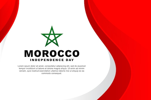 Evento di sfondo del giorno dell'indipendenza del marocco