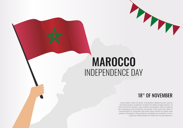 Morocco Independence day background for national celebration