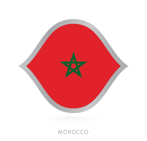 Morocco national team flag in style for international basketball competitions