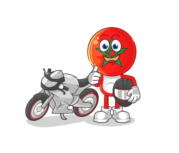 Vector morocco racer character cartoon mascot vector