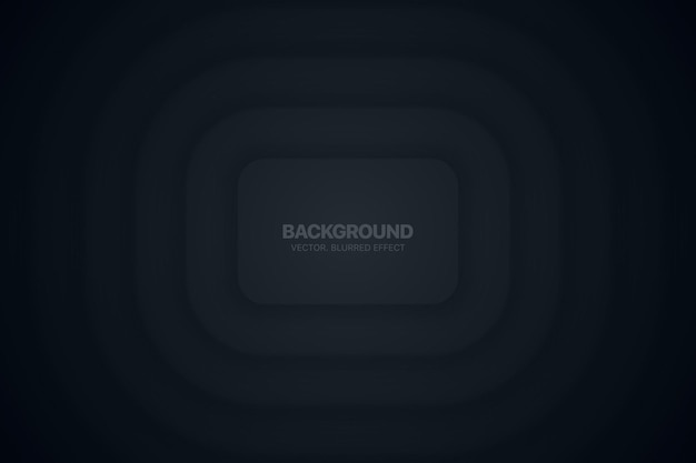 Morph Material Design Dark Blue Rounded Rectangle 3D Vector Futuristic Technology Abstract Background. Three Dimensional Art Rendered Graphic Smooth Blur Geometric Structure Empty Minimalist Wallpaper