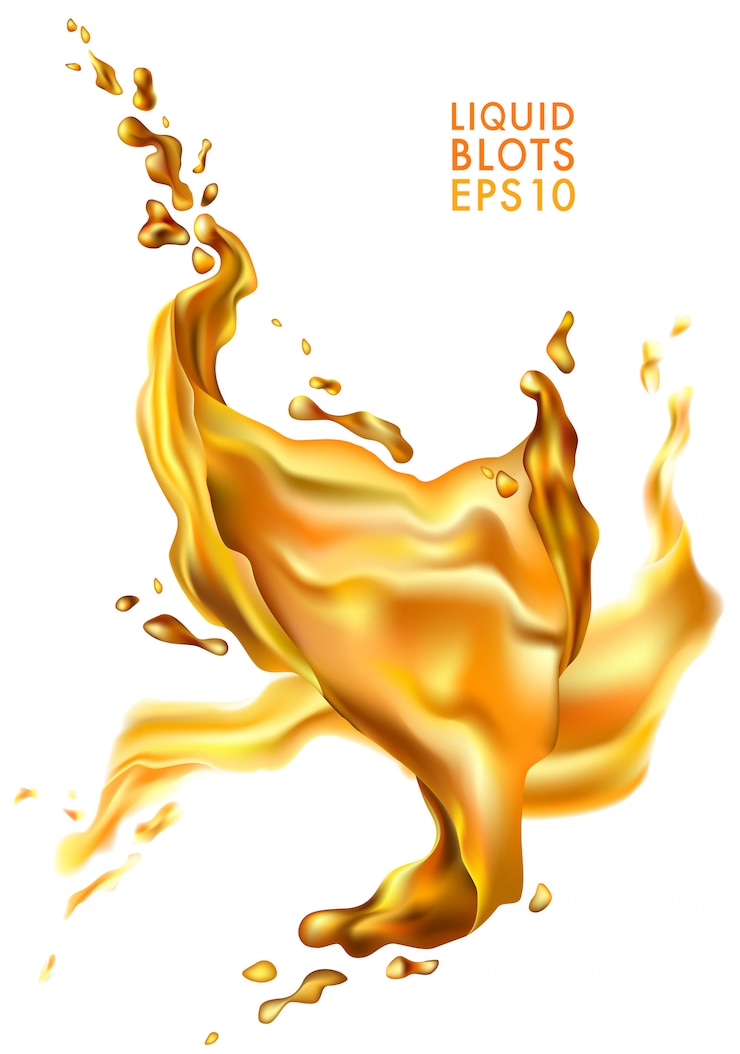 Vector morphing yellow blots on white. liquid effect.