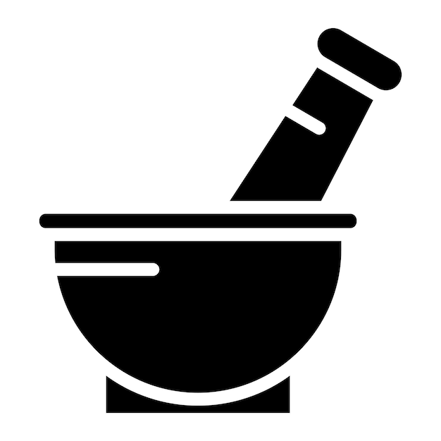 Mortar And Pestle Line Illustration