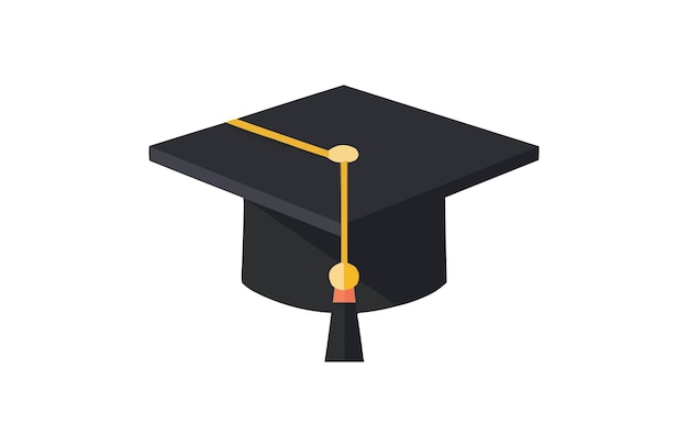 Mortarboard icon isolated on white background Beautiful Mortarboard icon