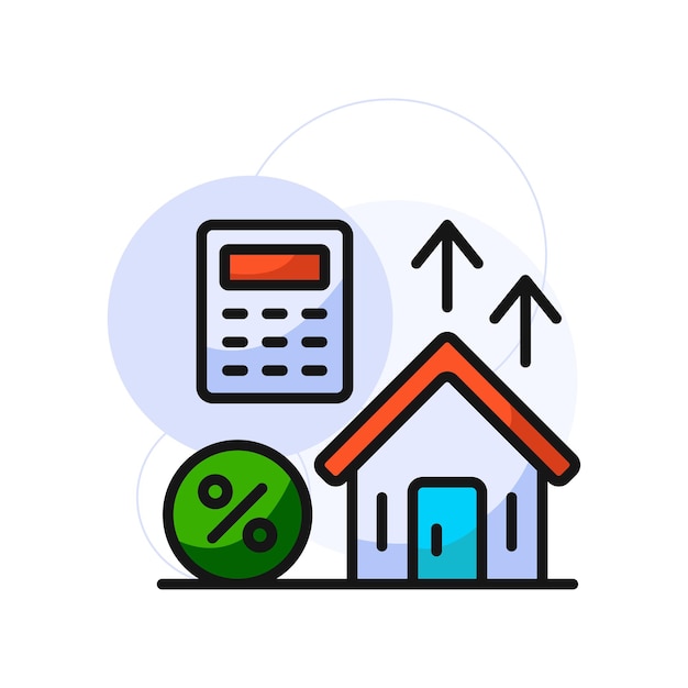 住宅ローン ビジネス イラスト デザイン ベクトル図