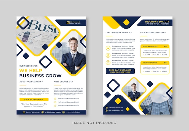 Vector mosaic business flyer or poster templates with modern design style