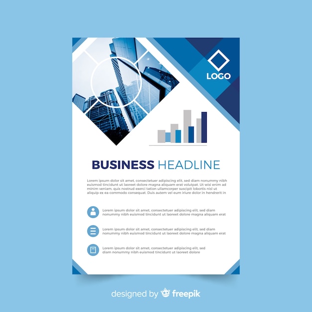 Mosaic business flyer template