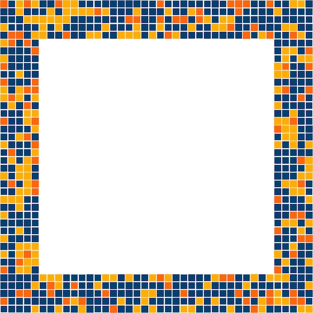 Vector mosaic frame element design pattern