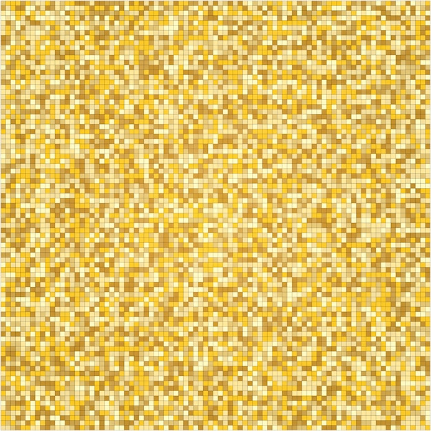 Mosaic texture with golden halftone pattern.