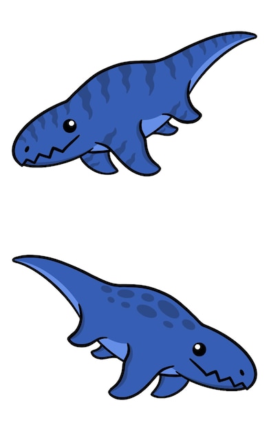 Vector mosasaurus dinosaur vector illustration