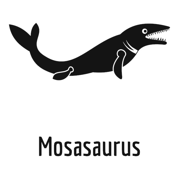 Vector mosasauruspictogram eenvoudige illustratie van mosasaurus vectorpictogram voor web