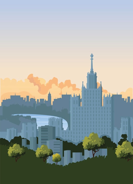 Vector moscow city