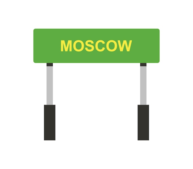 Moscow road sign