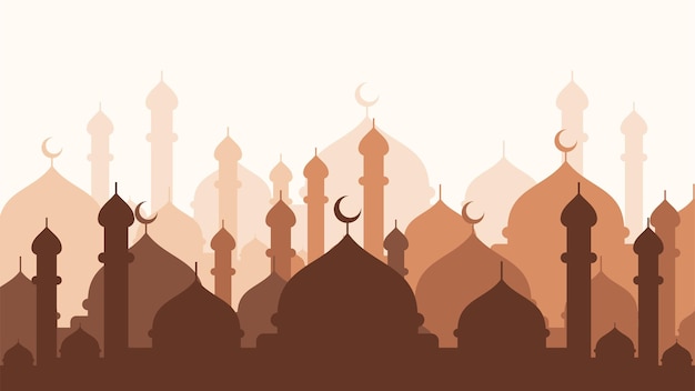 Moskee achtergrond met subtiele neutrale kleur