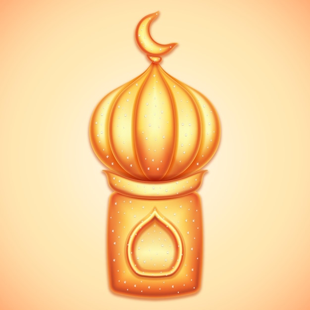 Moskee boter bisquit ornament illustratie