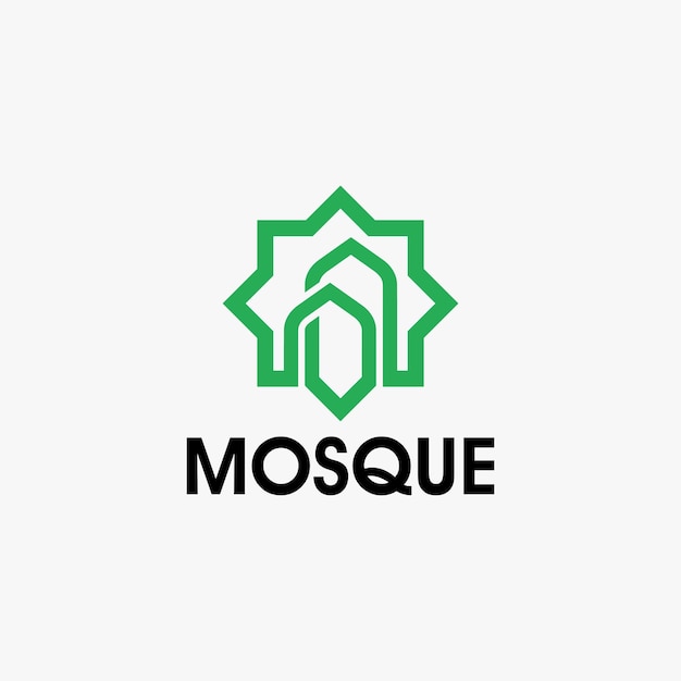 Moskee logo pictogram vector geïsoleerd