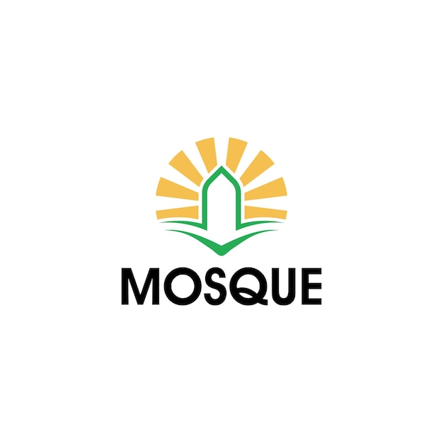 Moskee logo pictogram vector geïsoleerd