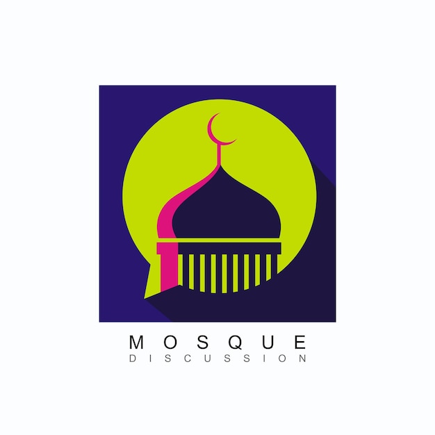 Moskee logo vector ontwerpconcept