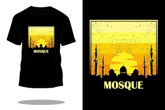 Moskee middag retro t-shirt ontwerp