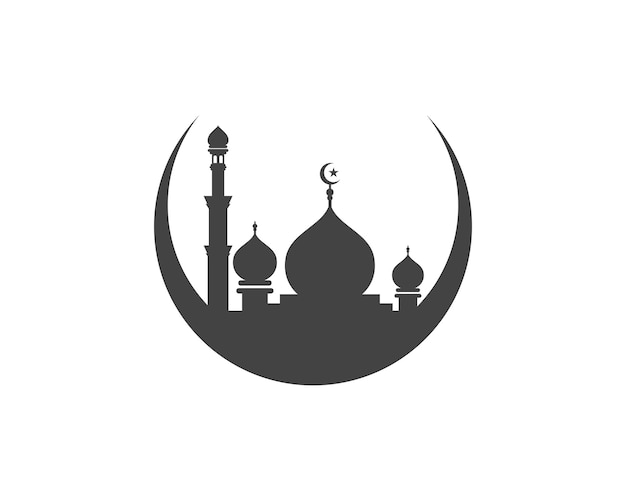 Moskee pictogram vector illustratie