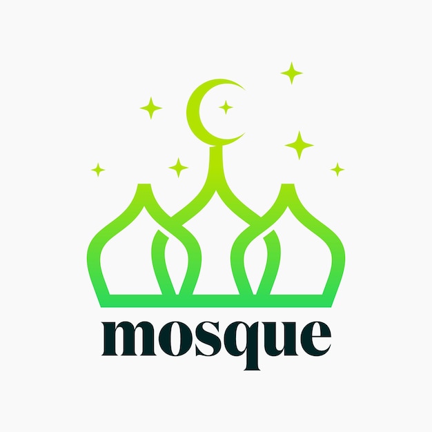 moskee ramadan kareem mooi icoon voor islamitisch logo-ontwerp