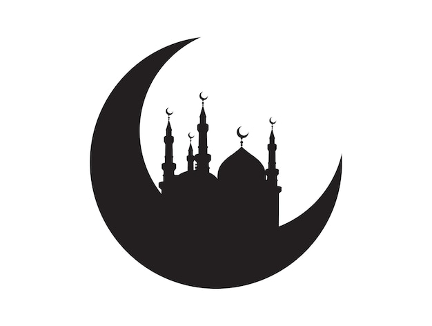 Moskee vector ontwerp met islam thema