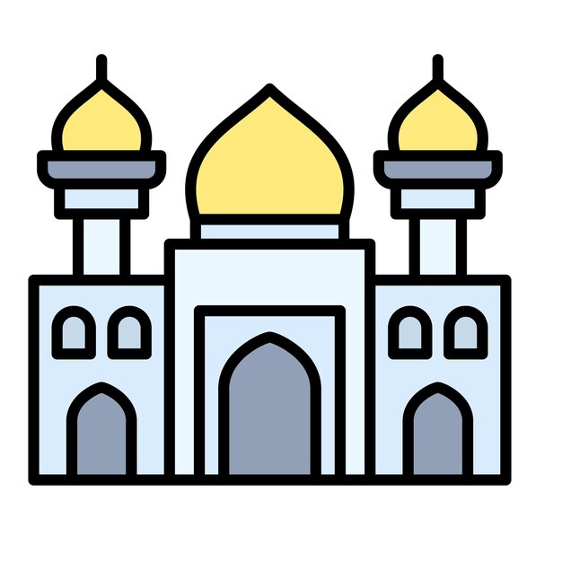 Moskee vlakke afbeelding