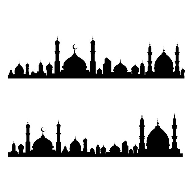 イスラム教の建物のベクトル図