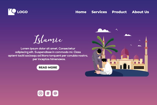 Vector moslem flat design vector, moslem design vector, moslem flat design template